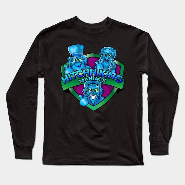 Hitch Hiking Maniacs Long Sleeve T-Shirt by DeepDiveThreads
